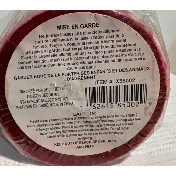 Snowman Holiday Pillar Candle 3 Inch Pillar Danson Decor Inc. Red Handpainted - Picture 4 of 7